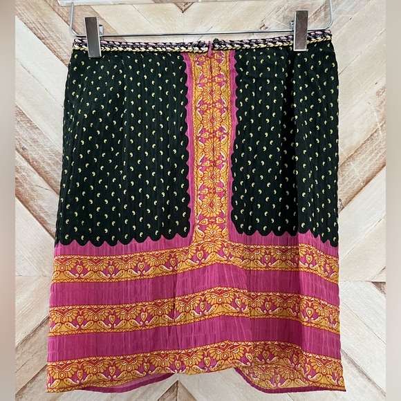 Zara Printed Tie Front Mini Skirt - Picture 3 of 5